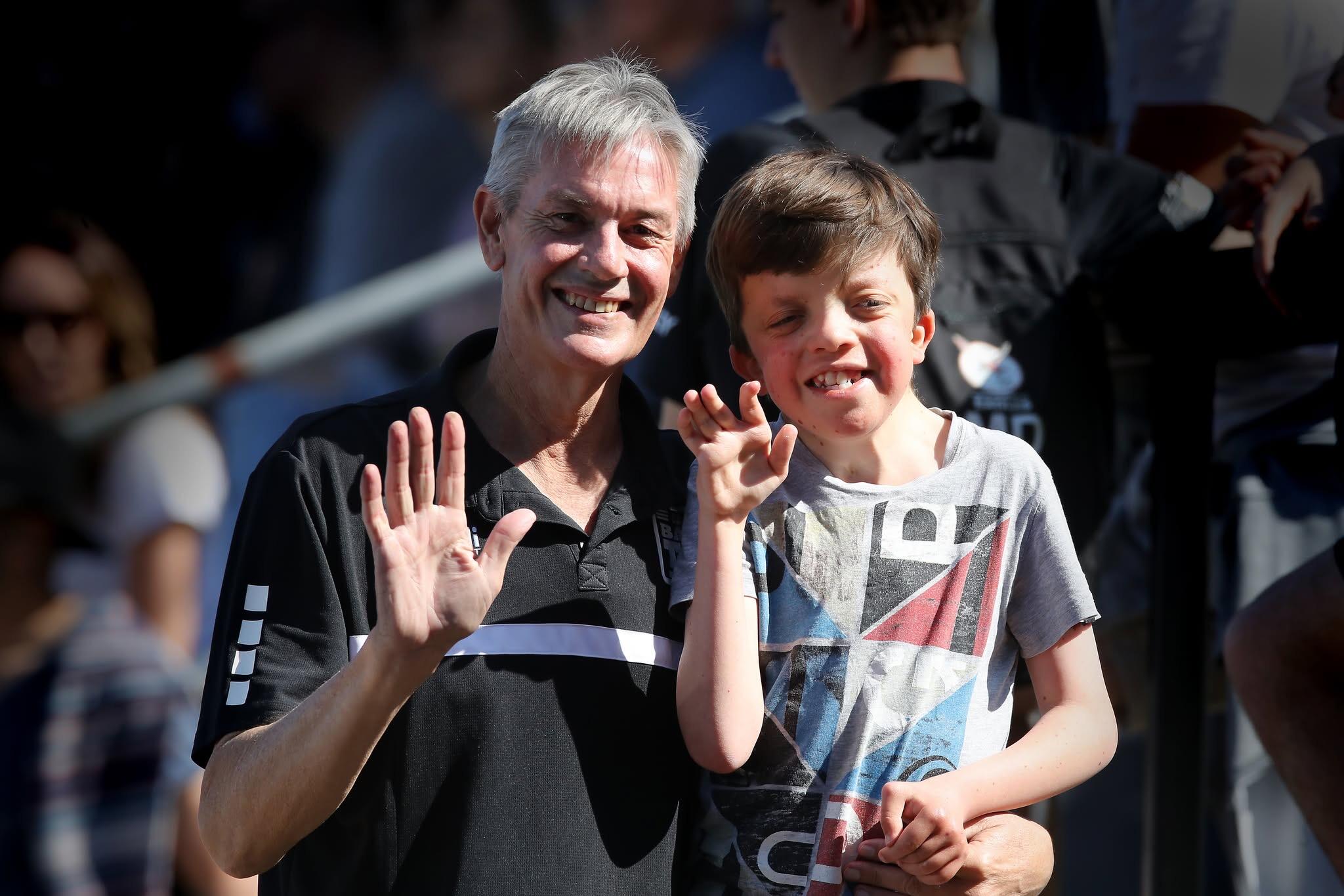 Chris Turner with his son, Charlie. Picture: Sproule Sports Focus