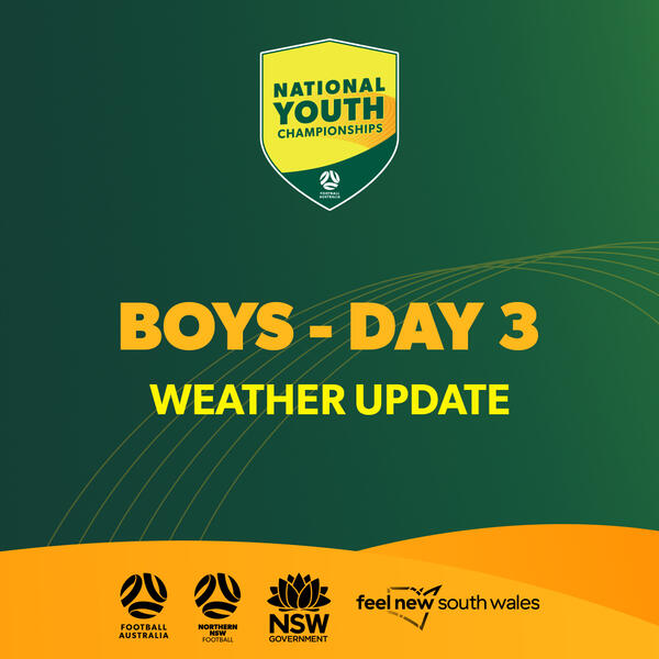 National Youth Championships for Boys day three weather