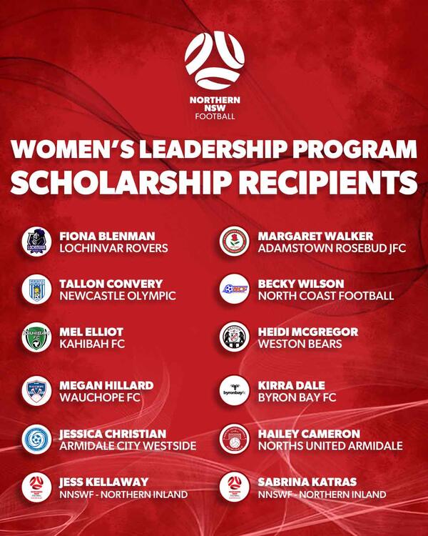 2025 Women in football scholarship recipients