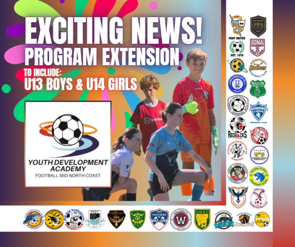 YDA Program Extension to include u13 Boys and u14 Girls